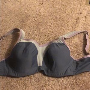 panache grey and pink underwire sports bra